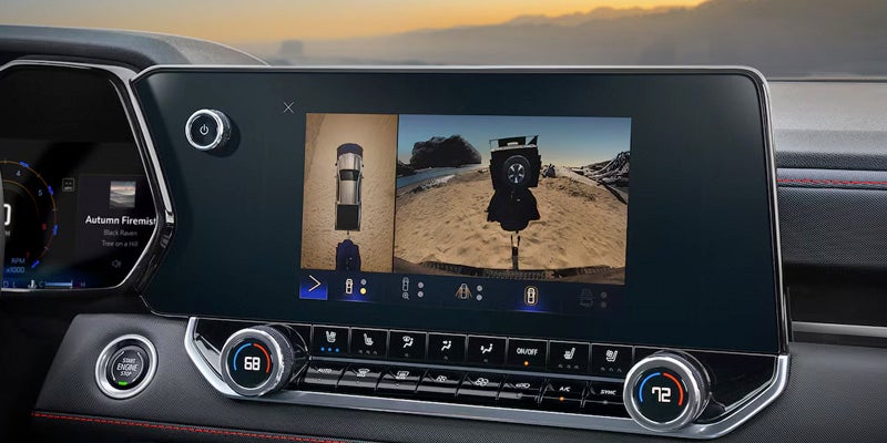 Camera Angles Displayed on the Infotainment System of the Colorado