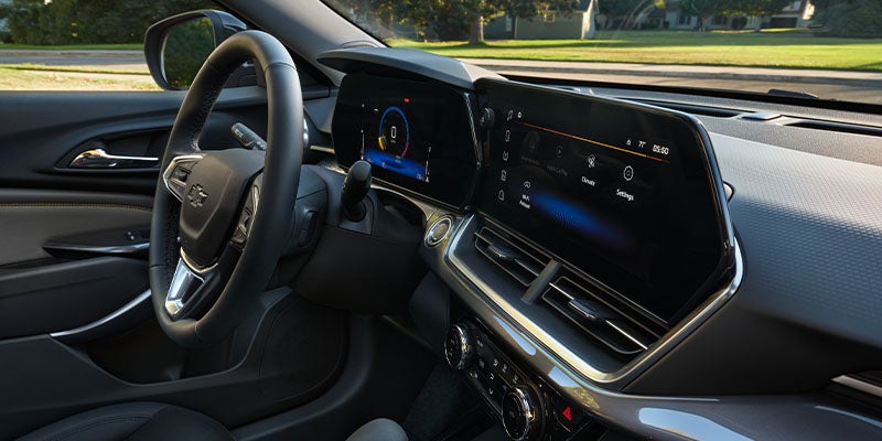 Dashboard and Steering Wheel View of Chevy 2025 Trax