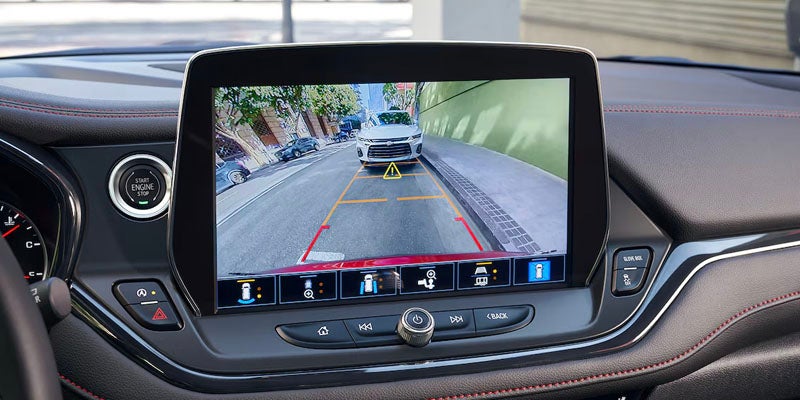 The Front Display of a Chevy Blazer Showing the Rear Camera View in Its Display