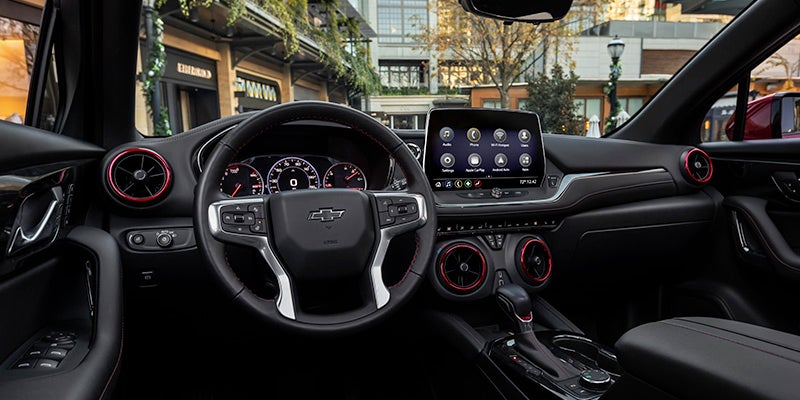 Front Black Interior View of 2025 Chevy Blazer