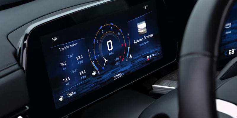 Close-up View of the Odometer on the 2025 Chevrolet Tahoe SUV
