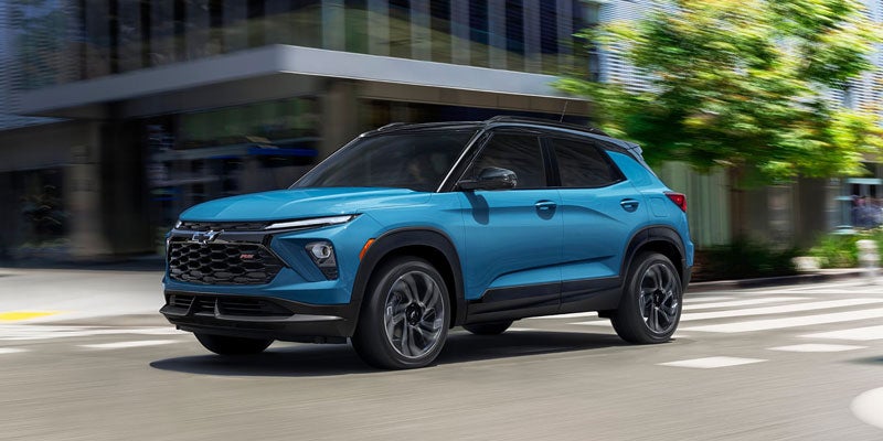 2025 Chevy Trailblazer Driving Through a City