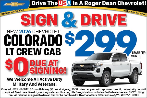 Sign and Drive Colorado LT Crew Cab $299 per month