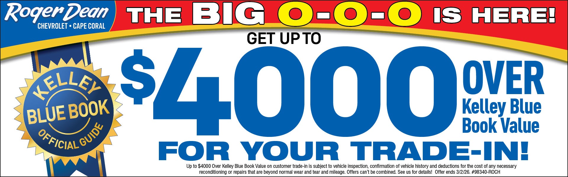 Get Up to $4000 for your trade-in