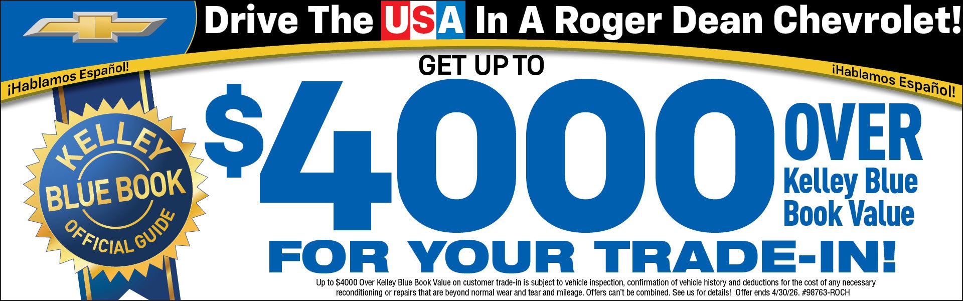 $4,000 Over KBB Value for Your Trade