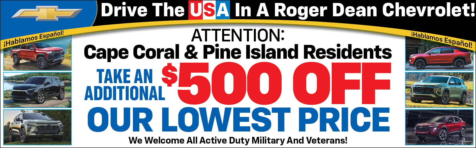 $500 OFF OUR LOWEST PRICE