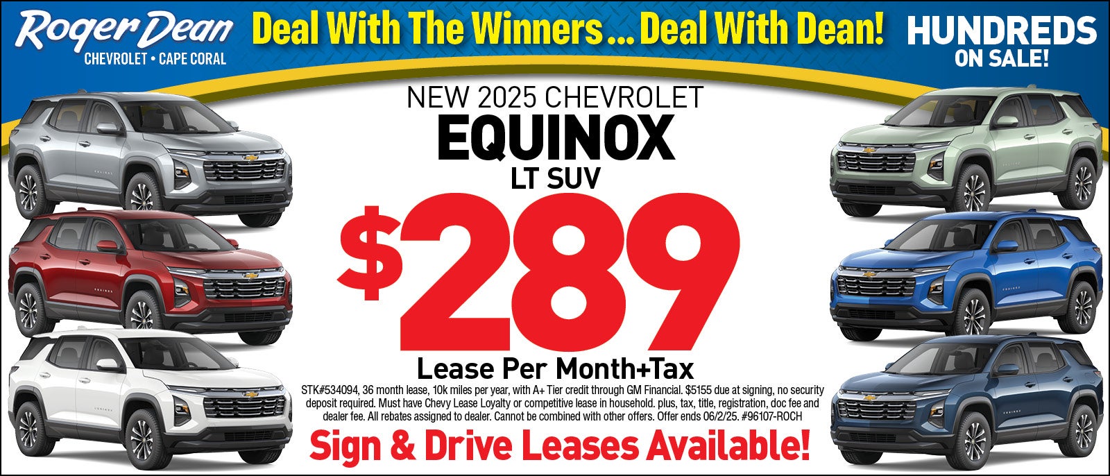Equinox $289 lease per month