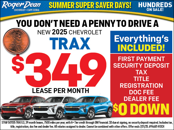 Trax $349 lease per month