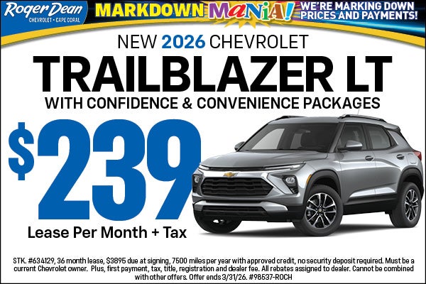 Markdown Mania New2026 Chevrolet Trailblazer LT 