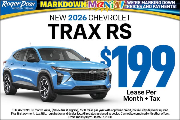 Markdown Mania New2026 Chevrolet Trax RS