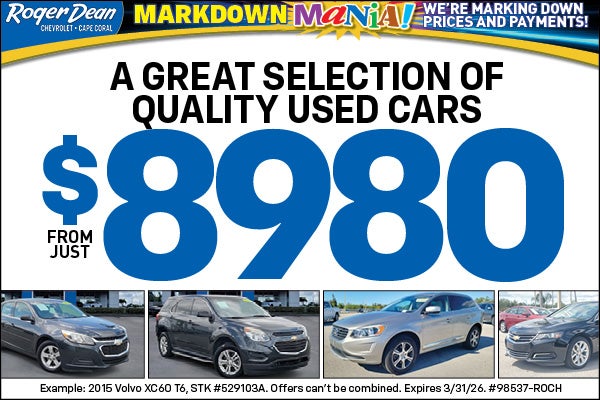 Markdown Mania Great Selection of Used Cars