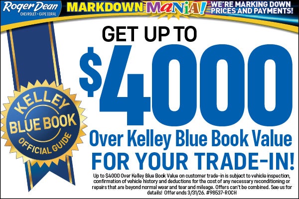 Markdown Mania $4000 for your trade in