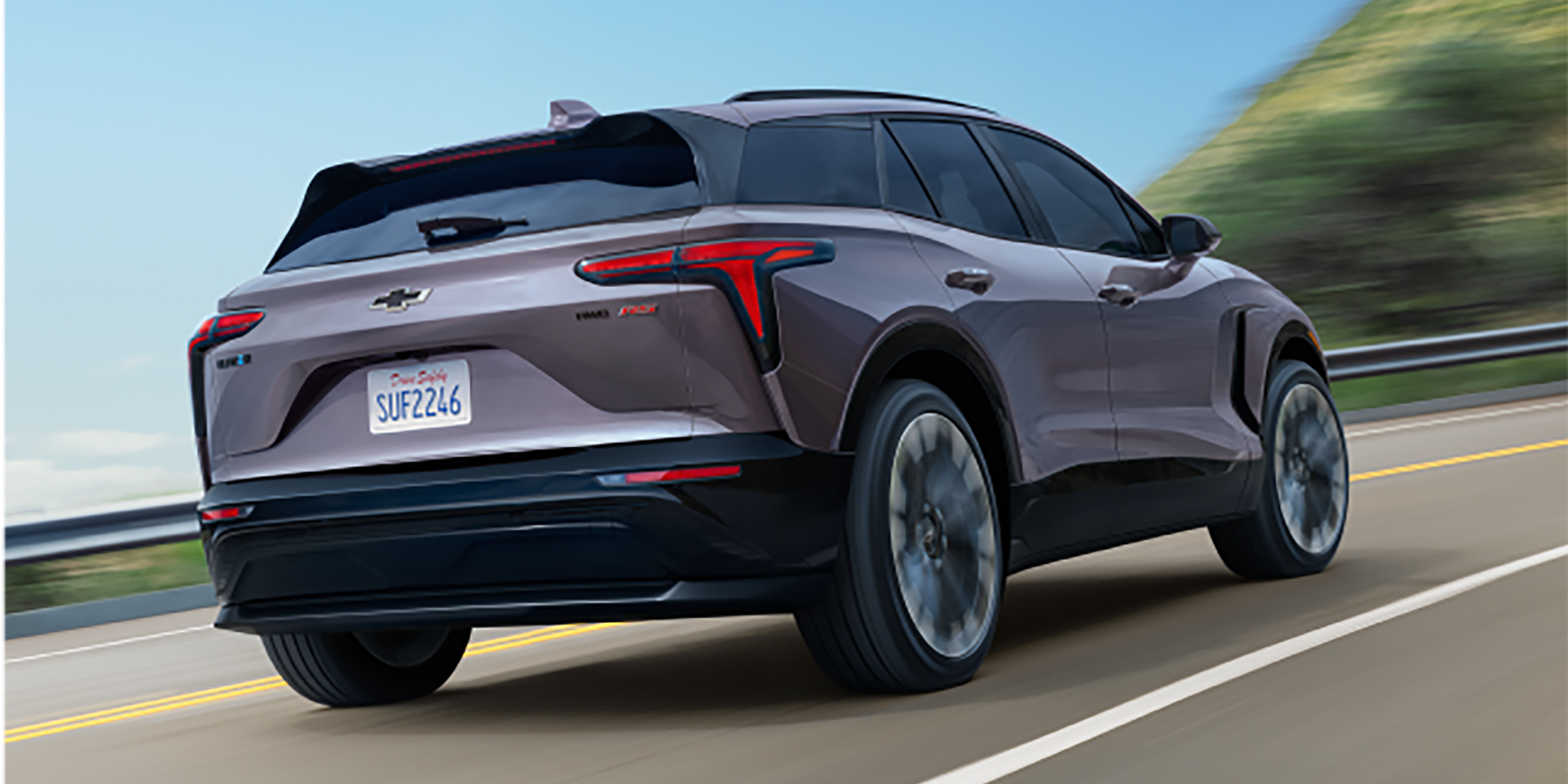 Blazer EV RS Driving down highway