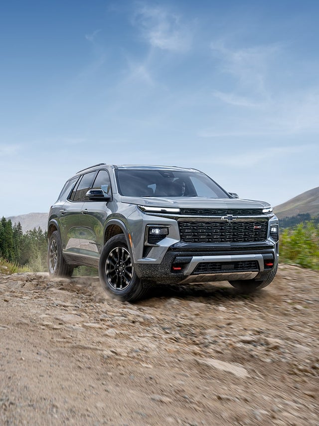 2024 Chevy Traverse Positioned Overlooking Mountain Valleys